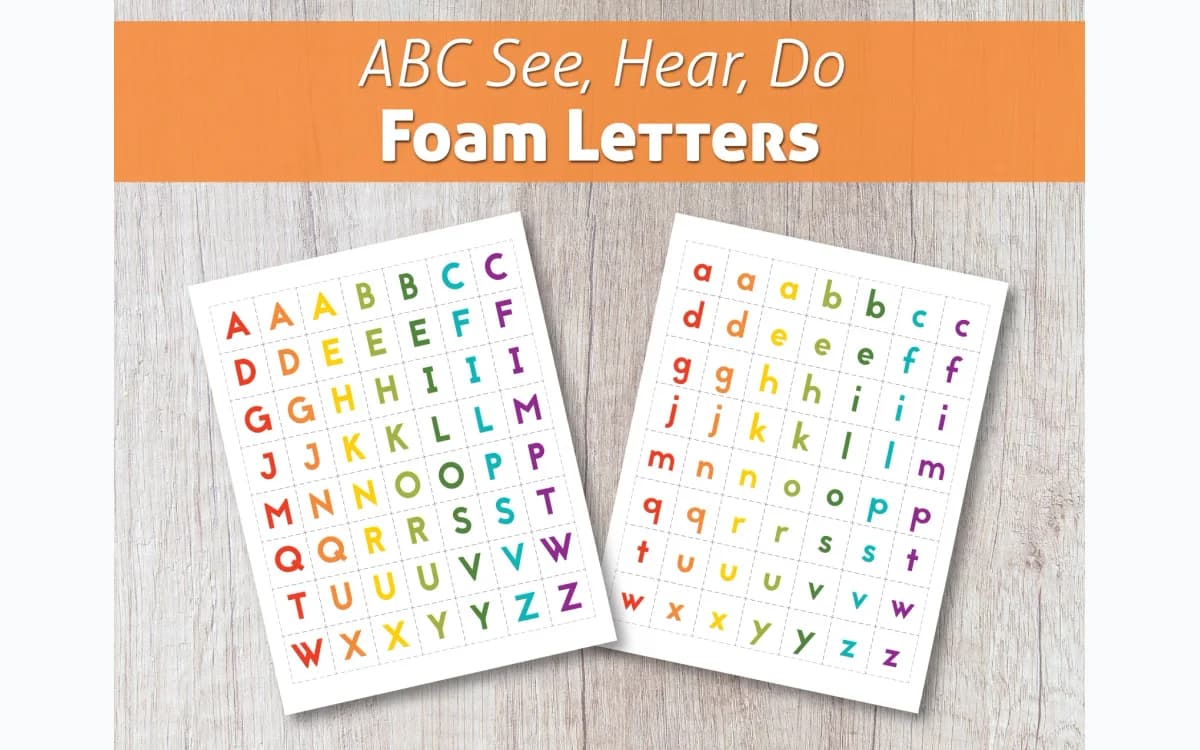 ABC See Hear Do foam-letter phonics activity