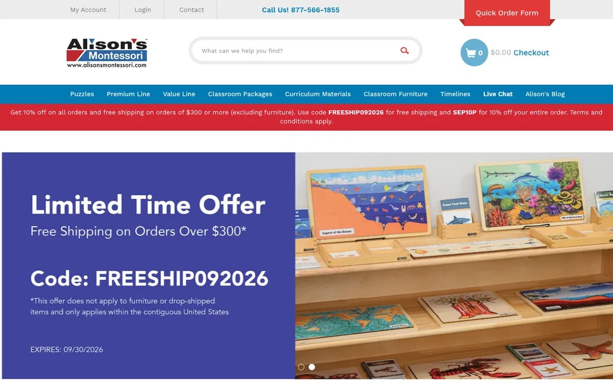 Alison's Montessori classroom and homeschool materials