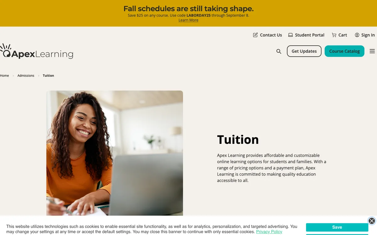 Apex Learning full-time, course, credit-recovery and tutorial prices