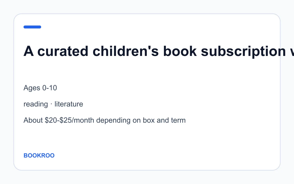 Bookroo age, subject and pricing summary created by Homeschool Best