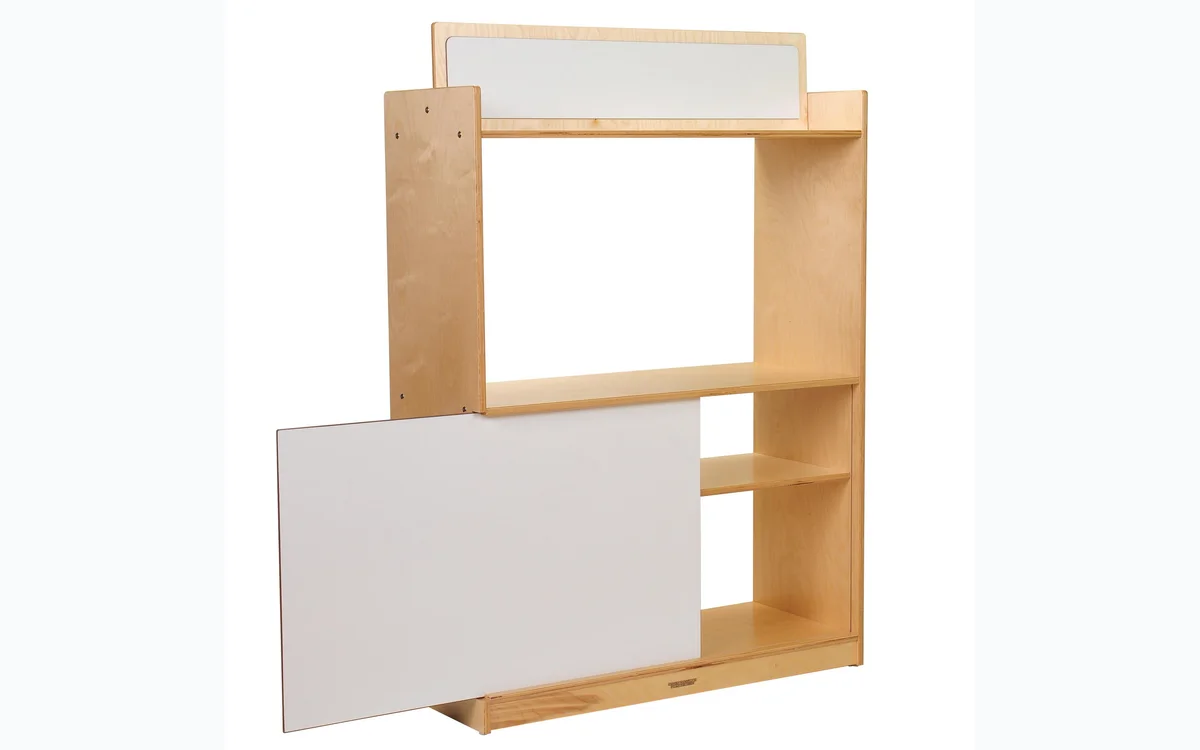 Constructive Playthings wooden learning and storage station