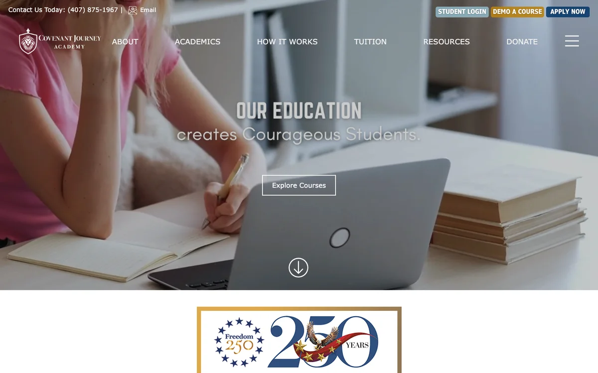Covenant Journey Academy online Christian school