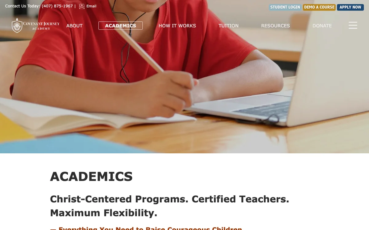 Covenant Journey Academy academic programs
