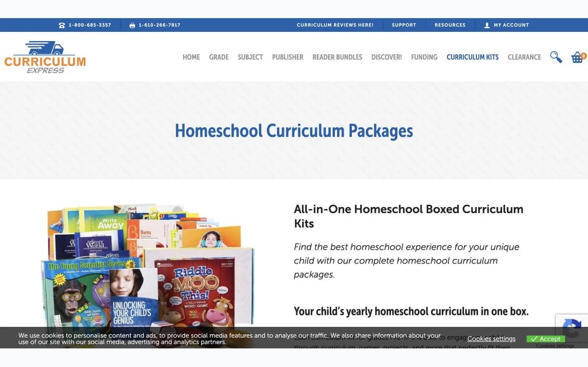 Curriculum Express complete homeschool curriculum packages