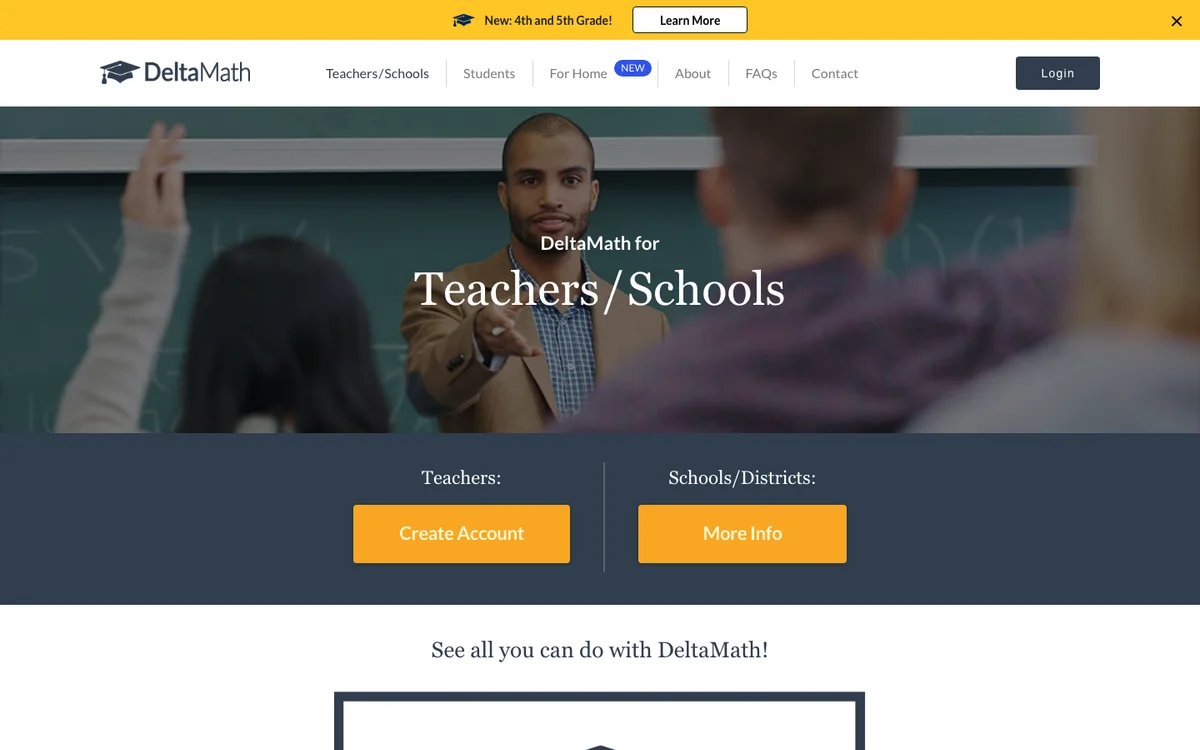 DeltaMath assignment, assessment, and progress features