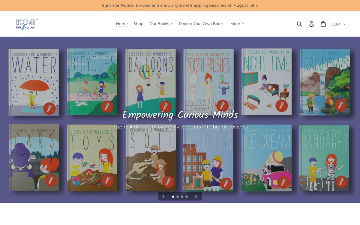 Discover Talking Pen interactive book collection