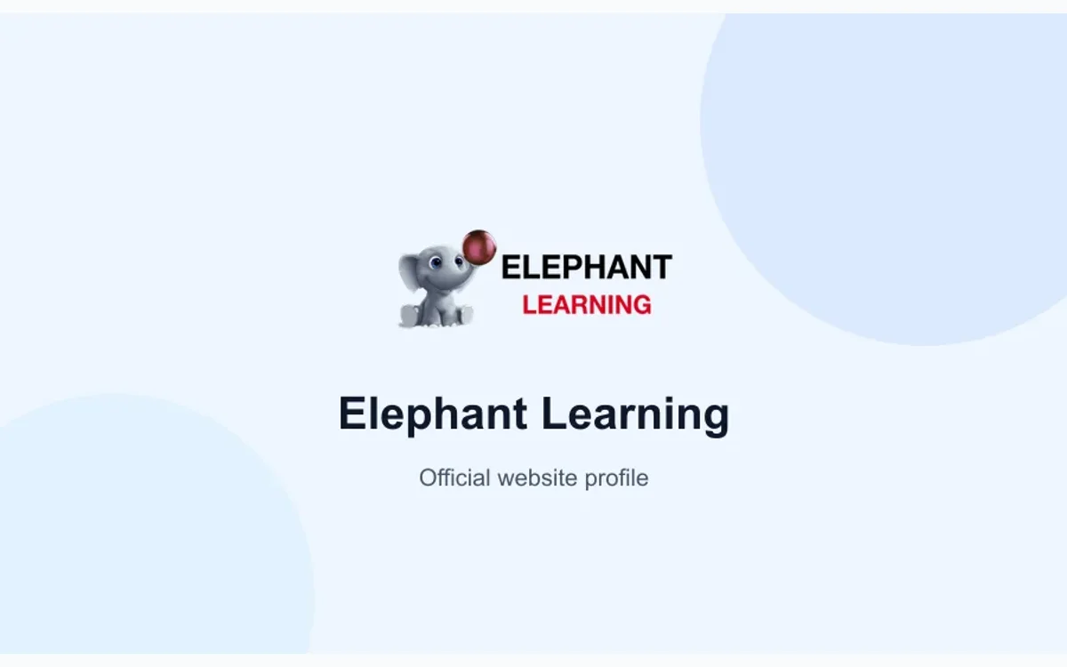 Elephant Learning product or service visual