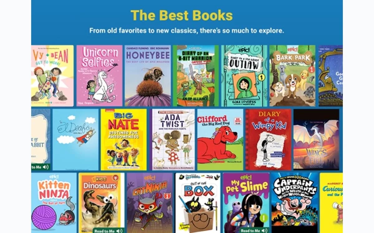 Epic read-to-me books and learning videos
