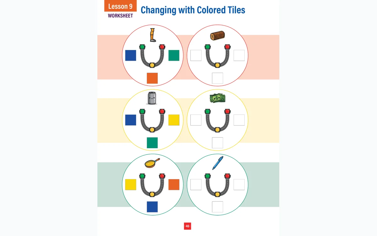 Foundation in Sounds colored-tile sound-change activity