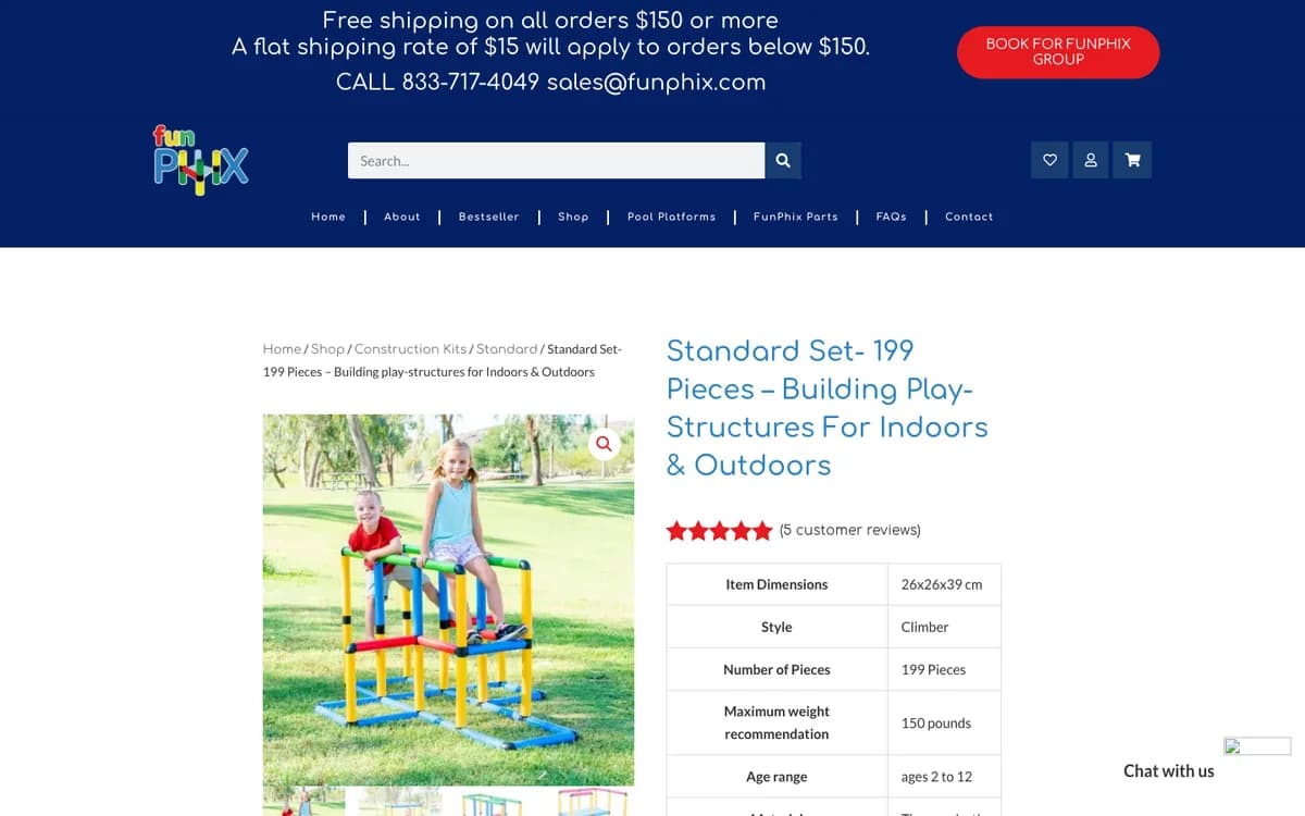 Funphix Standard 199-piece construction set