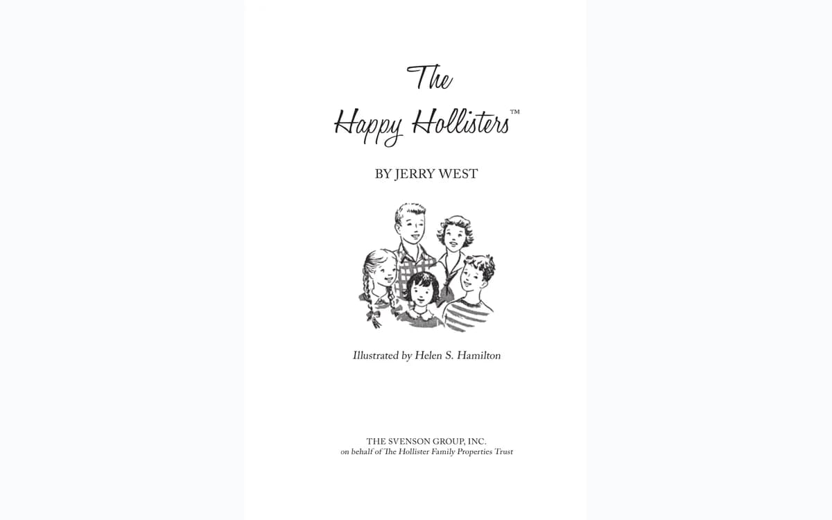 The Happy Hollisters volume one cover and official reading sample