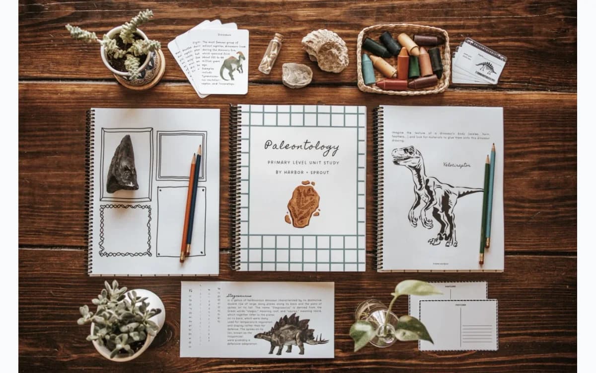 Harbor + Sprout paleontology unit-study books