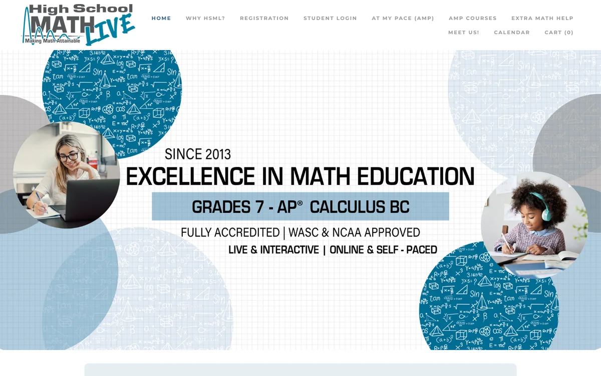 High School Math Live course overview