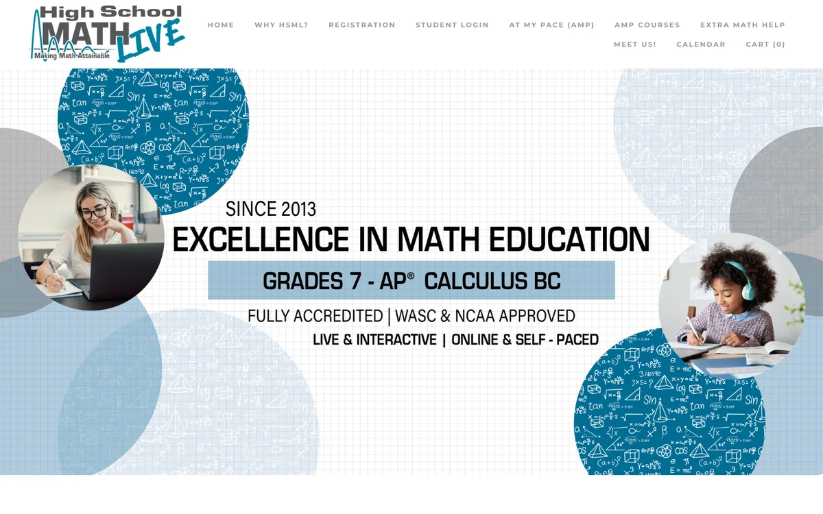 High School Math Live At My Pace course options