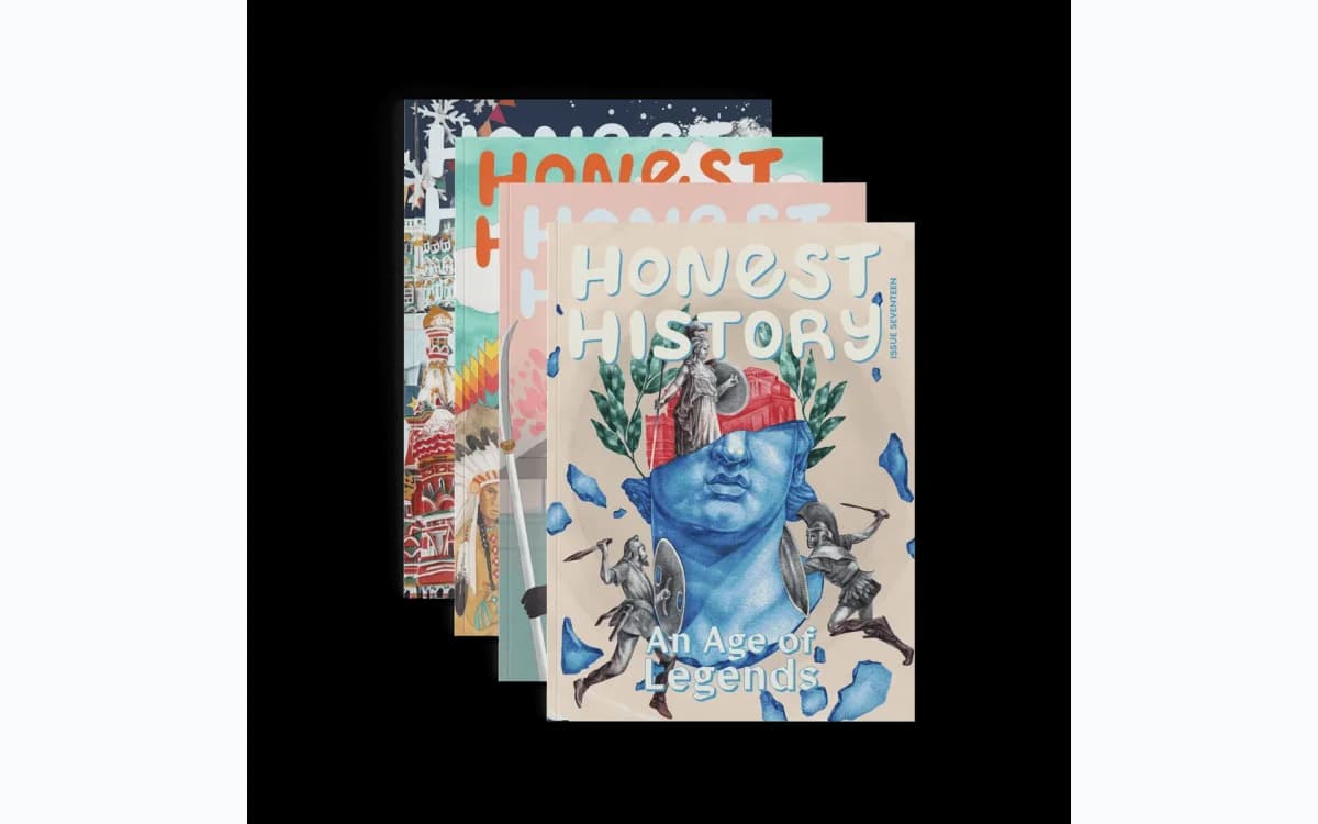 Honest History magazine issues and illustrated covers