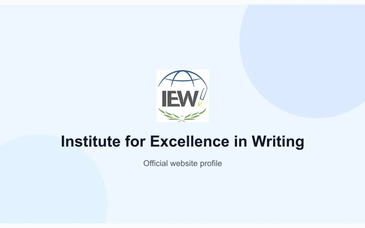 Institute for Excellence in Writing product or service visual