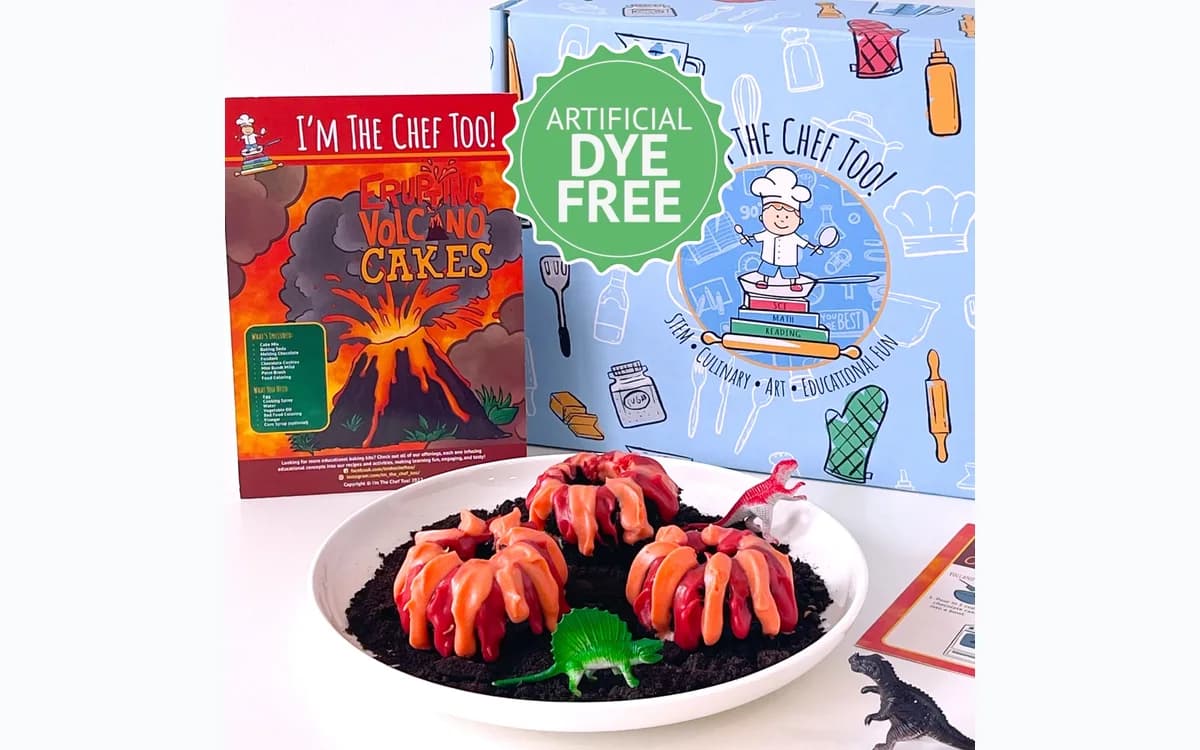 I'm The Chef Too erupting volcano cakes STEM baking kit
