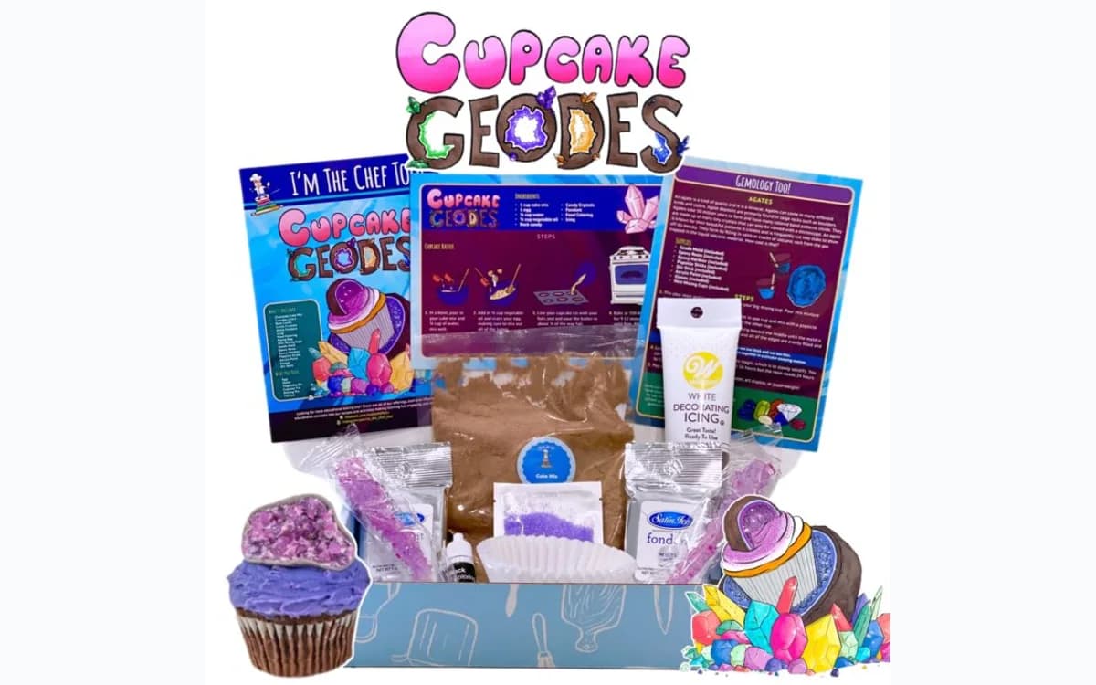 I'm The Chef Too cupcake geodes baking and geology kit
