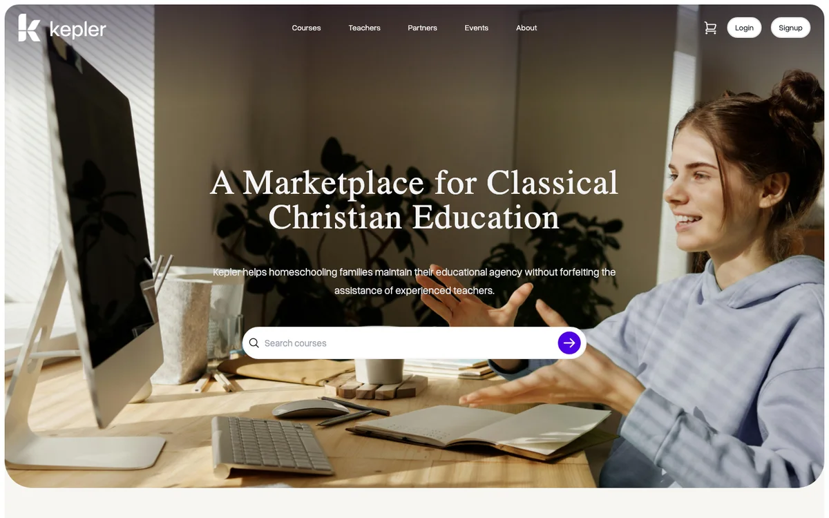 Kepler live classical Christian course marketplace
