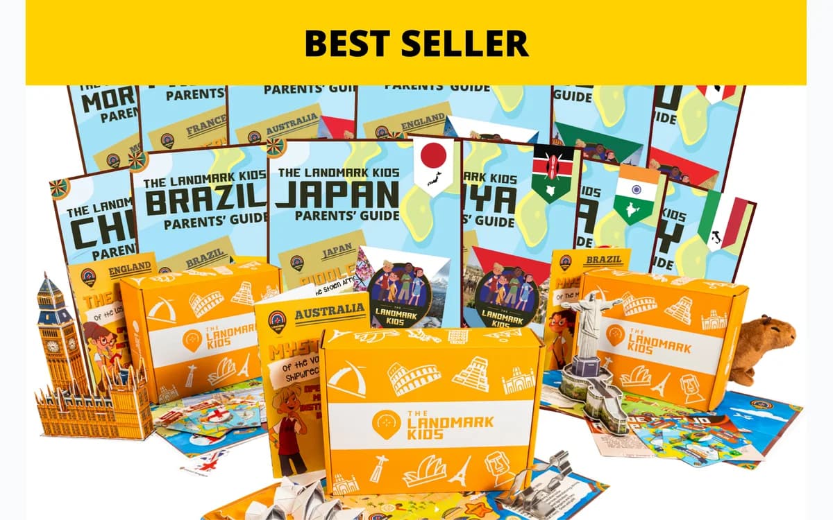 The Landmark Kids country mystery-kit subscription options