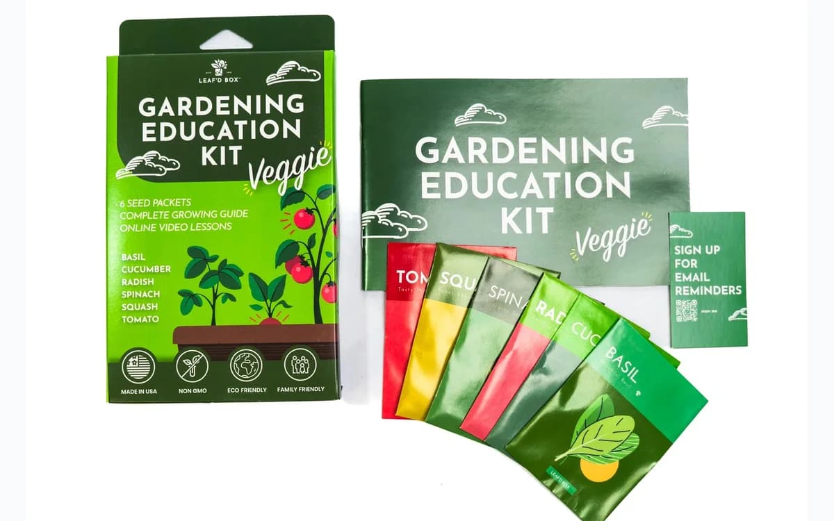 Leaf'd Box seeds, growing supplies, and student activities