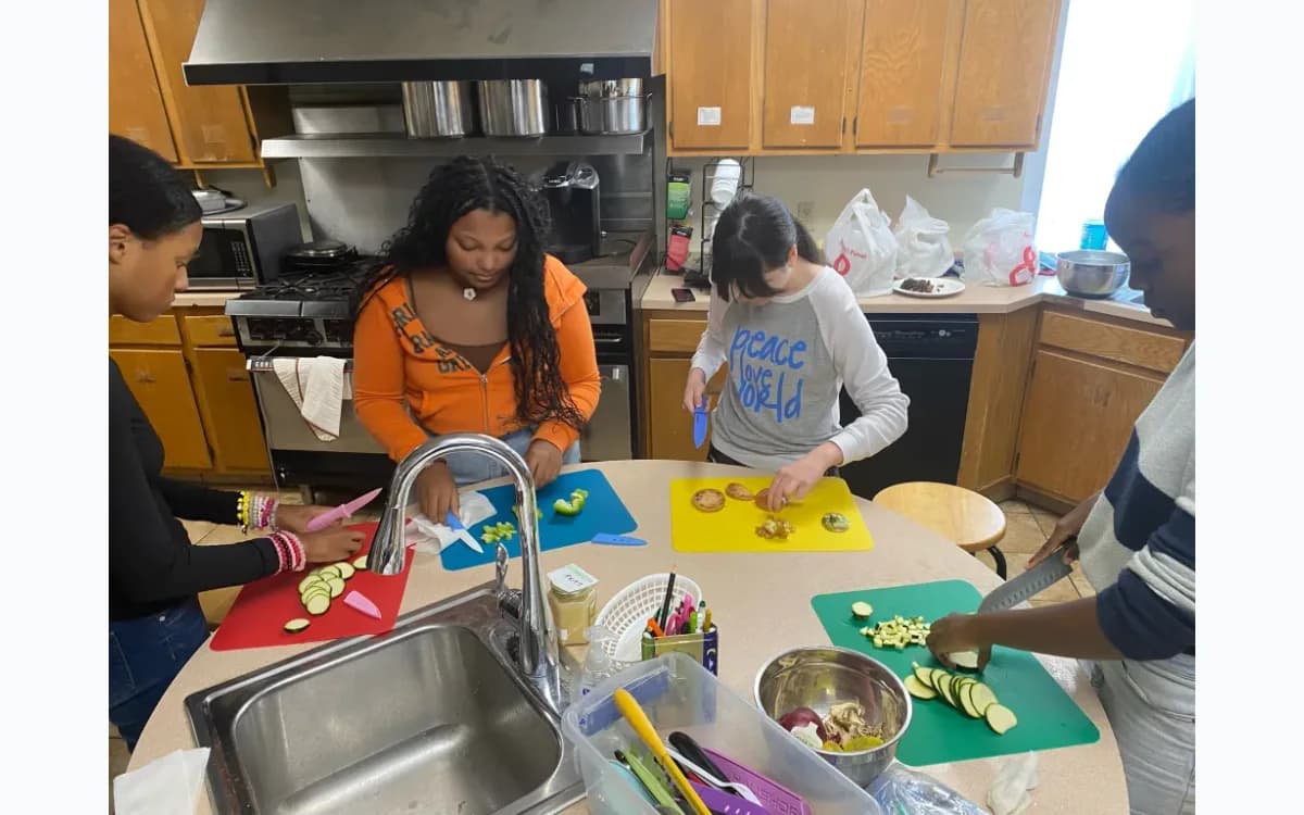 Learn Beyond The Book students in a small project-based class