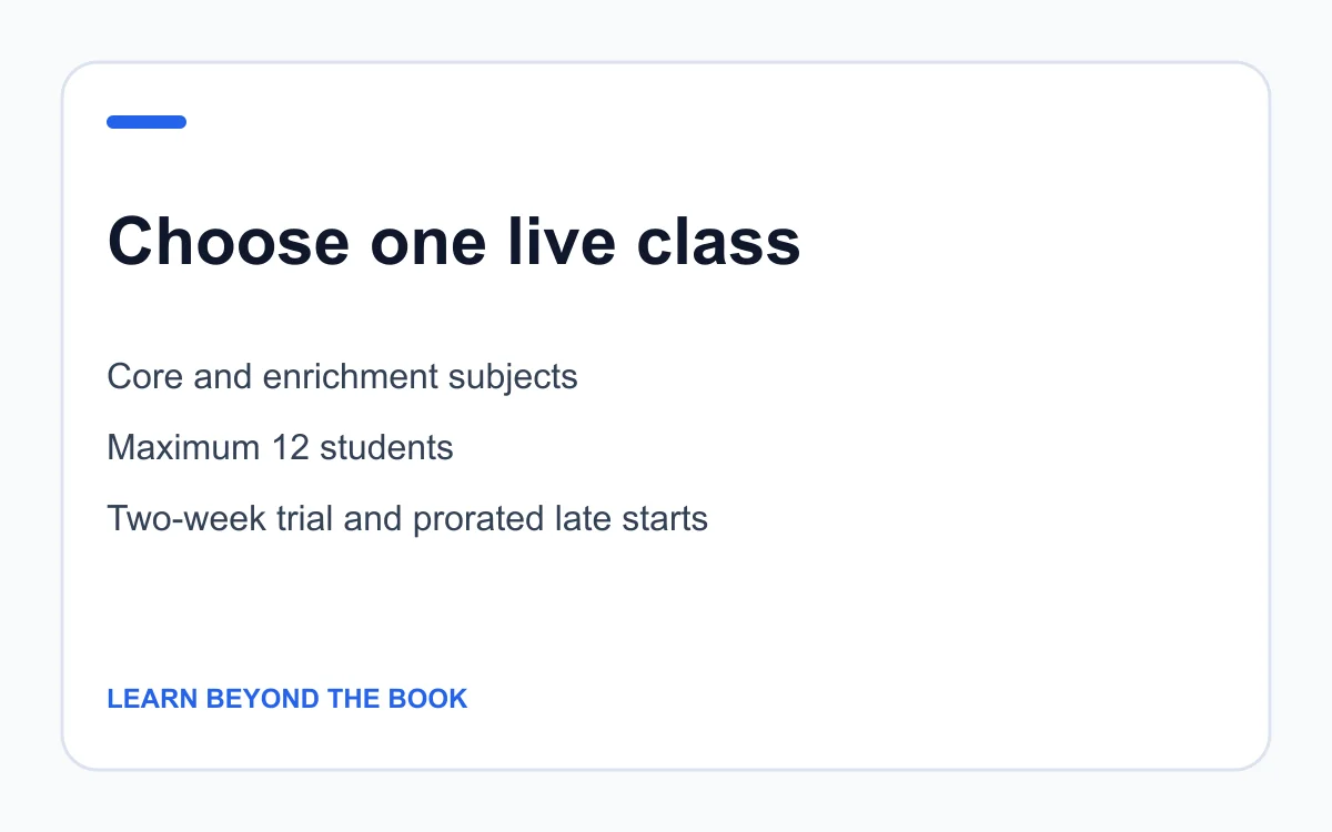 Learn Beyond The Book class size and trial policies