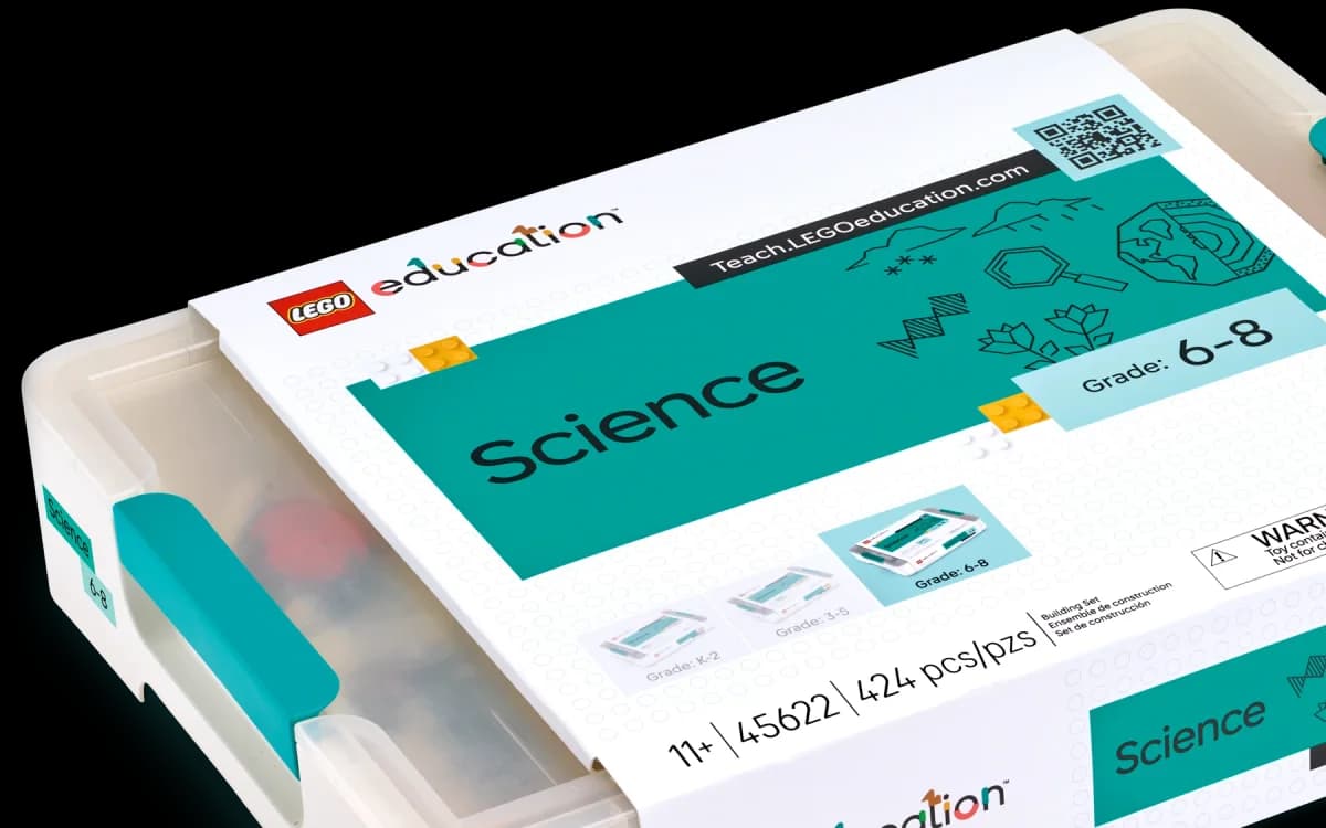 A closed LEGO Education Science kit.