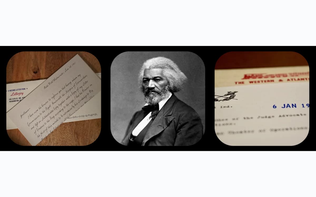 A historic letter reproduction arriving through Letterjoy