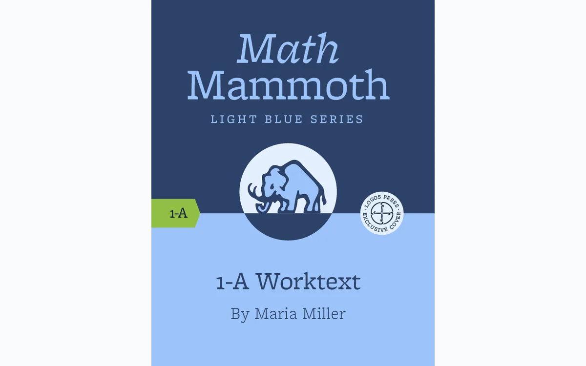 Inside a Logos Press Grade 1 math worktext