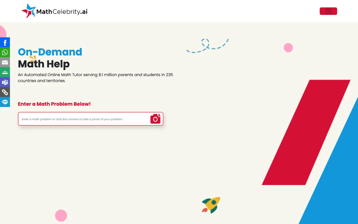 MathCelebrity step-by-step math solver