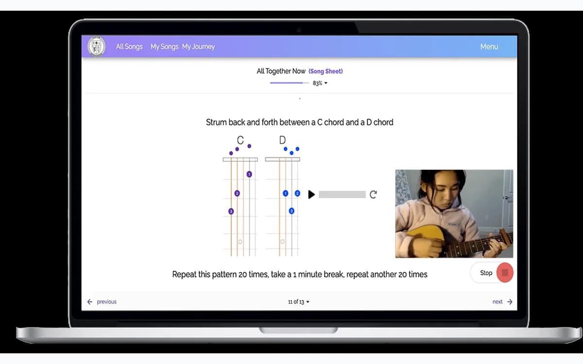 Moosiko lesson platform on a computer