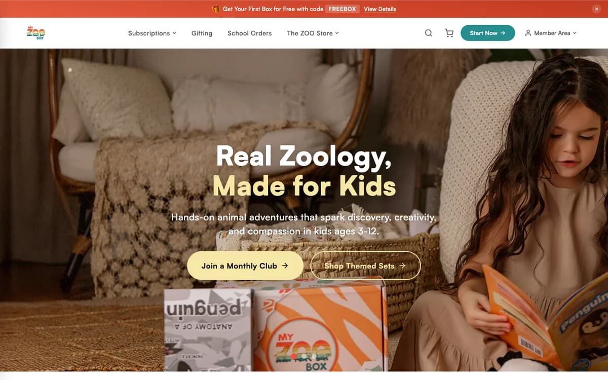My ZOO Box zoology subscription for children