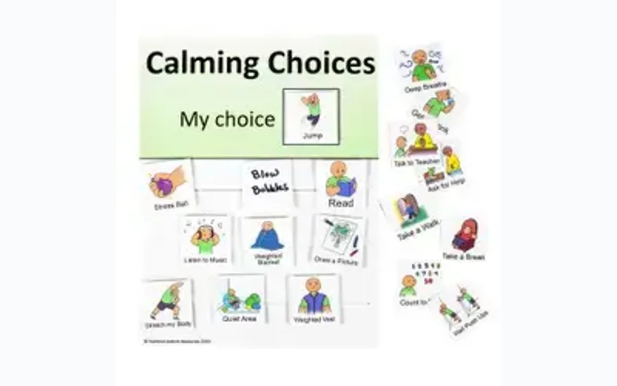 National Autism Resources calming choices visual-support chart