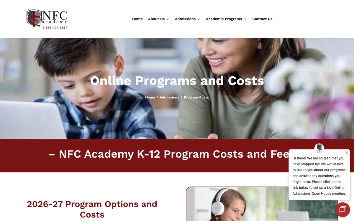 NFC Academy online program options and costs