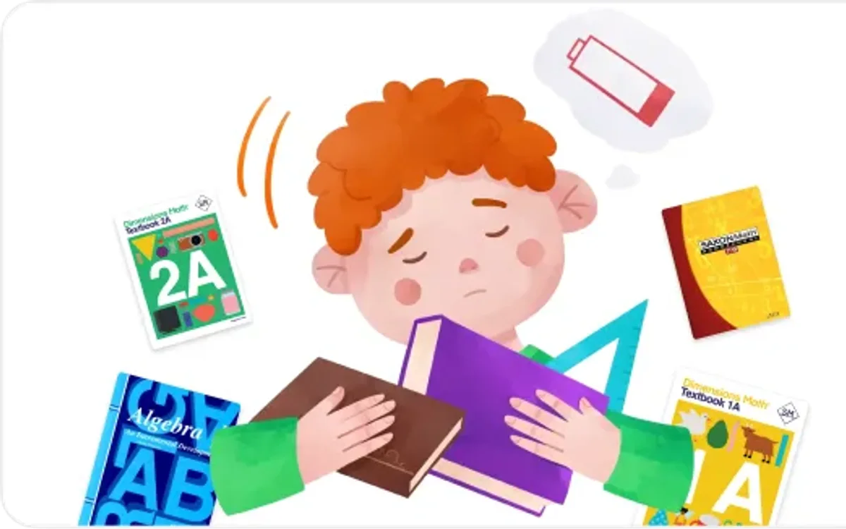 Traditional math education struggles - confused student with textbook and frustrated parent