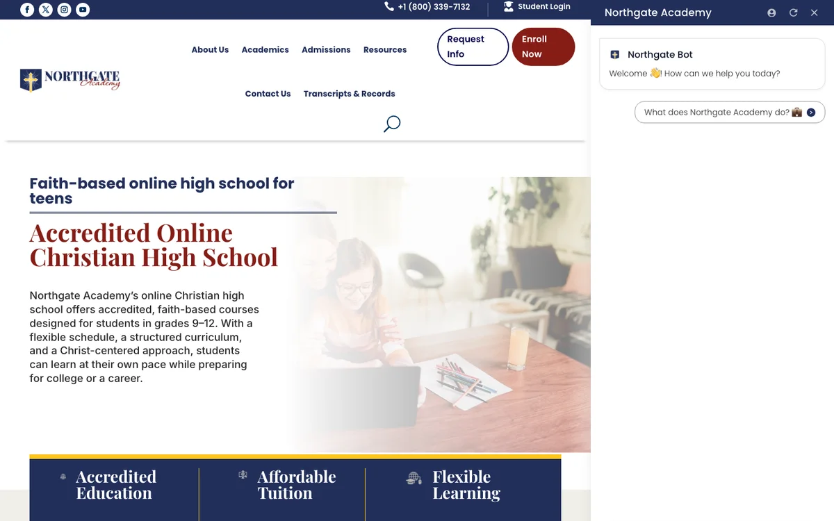 Northgate Academy Christian online high school