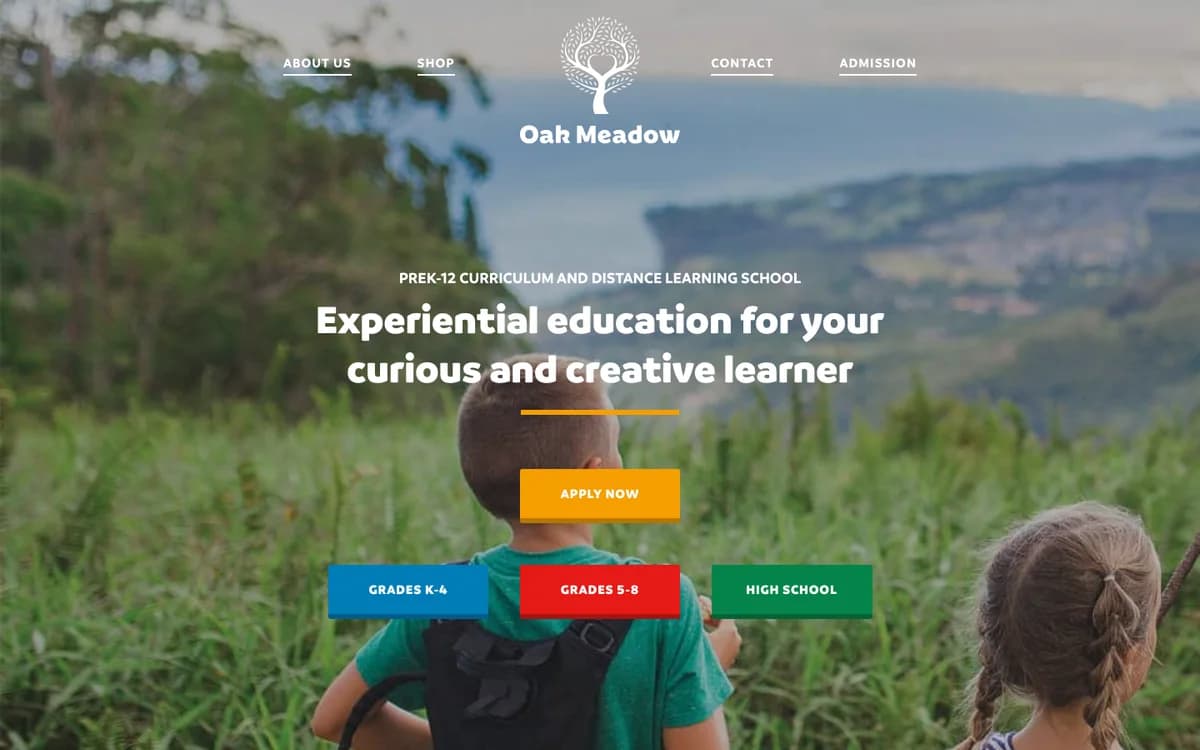 Oak Meadow official website and product experience