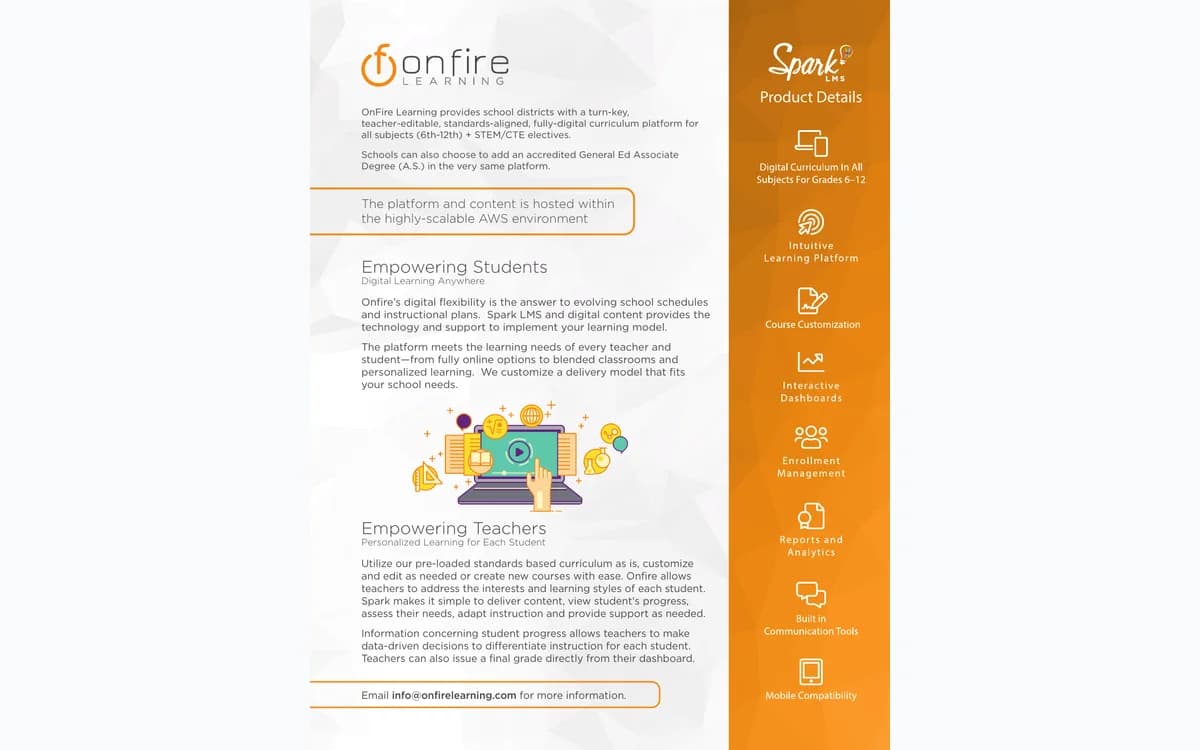 OnFire Learning programs for students and teachers