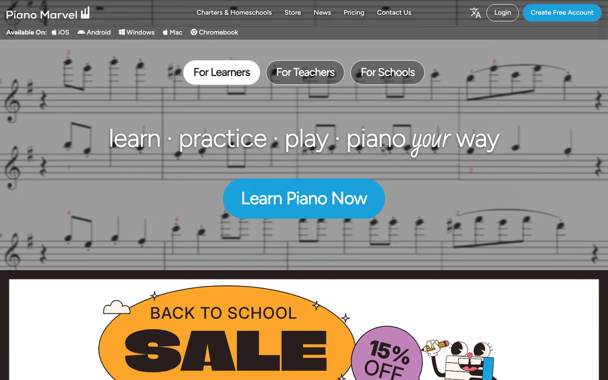 Piano Marvel official website and product experience