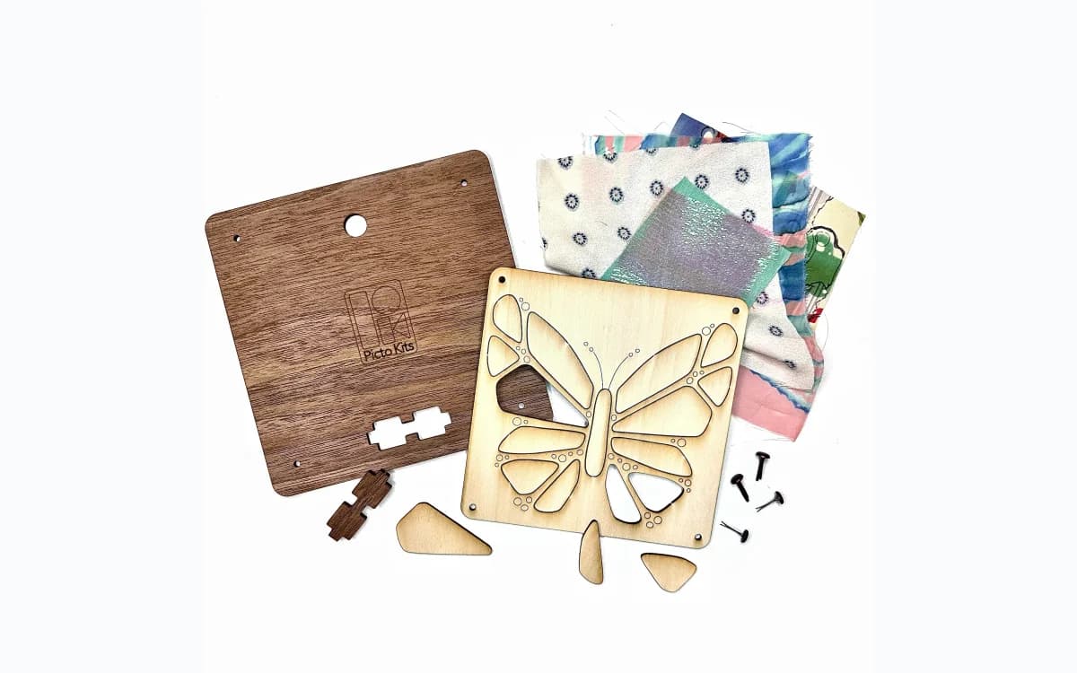 Picto Kits butterfly design with colorful fabric choices