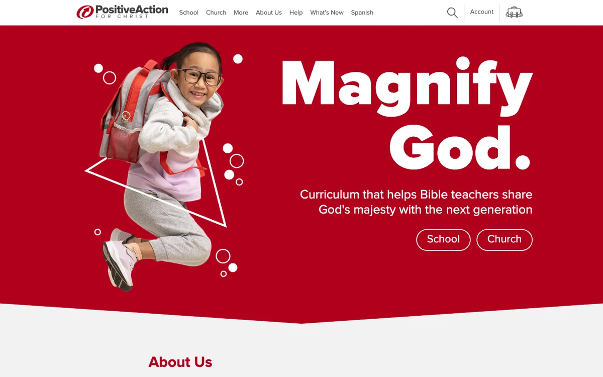 Positive Action preschool through high-school Bible curriculum