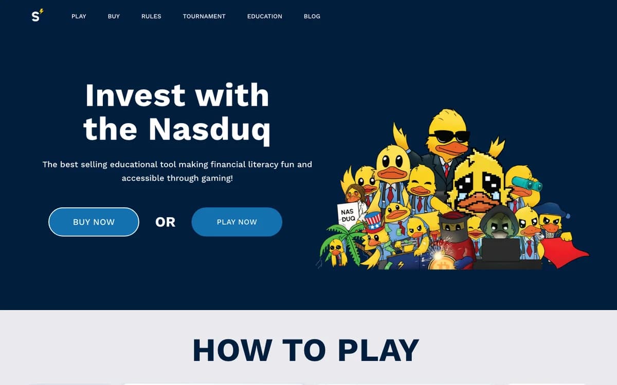 Stock Shock financial-literacy investment game