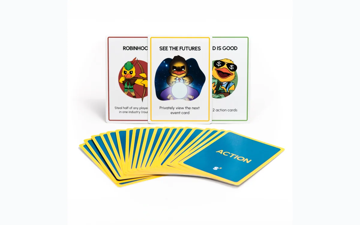 Stock Shock market event and action cards