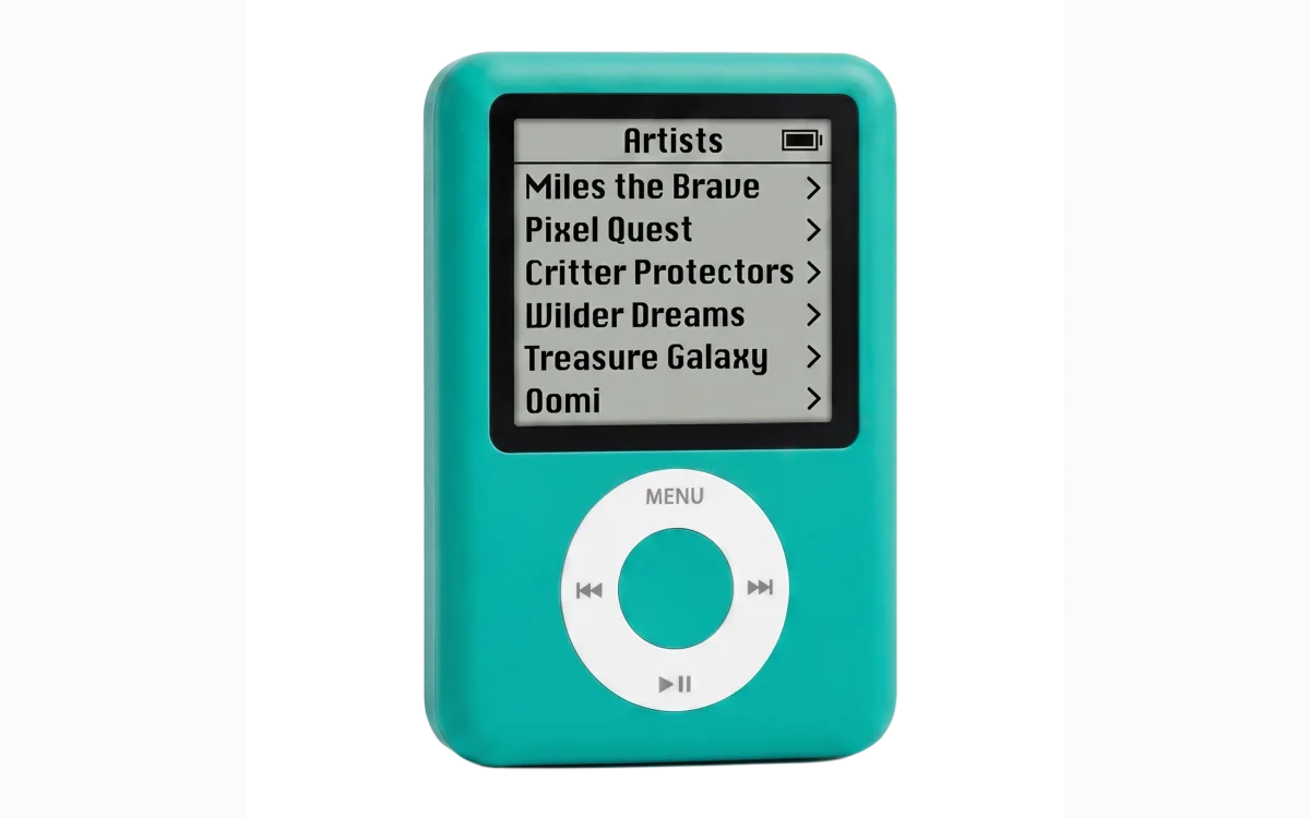 Teal StorybuttonGo audio player