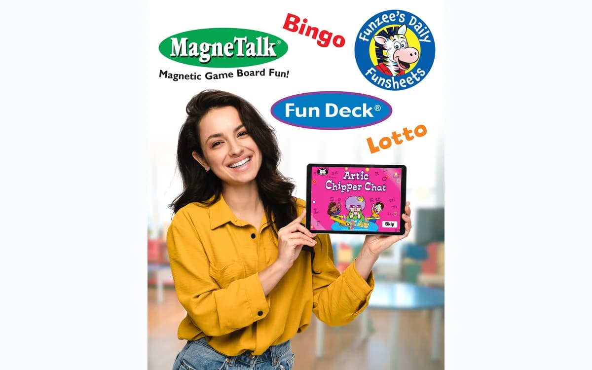 Super Duper Digital Library card decks, worksheets, books, and games