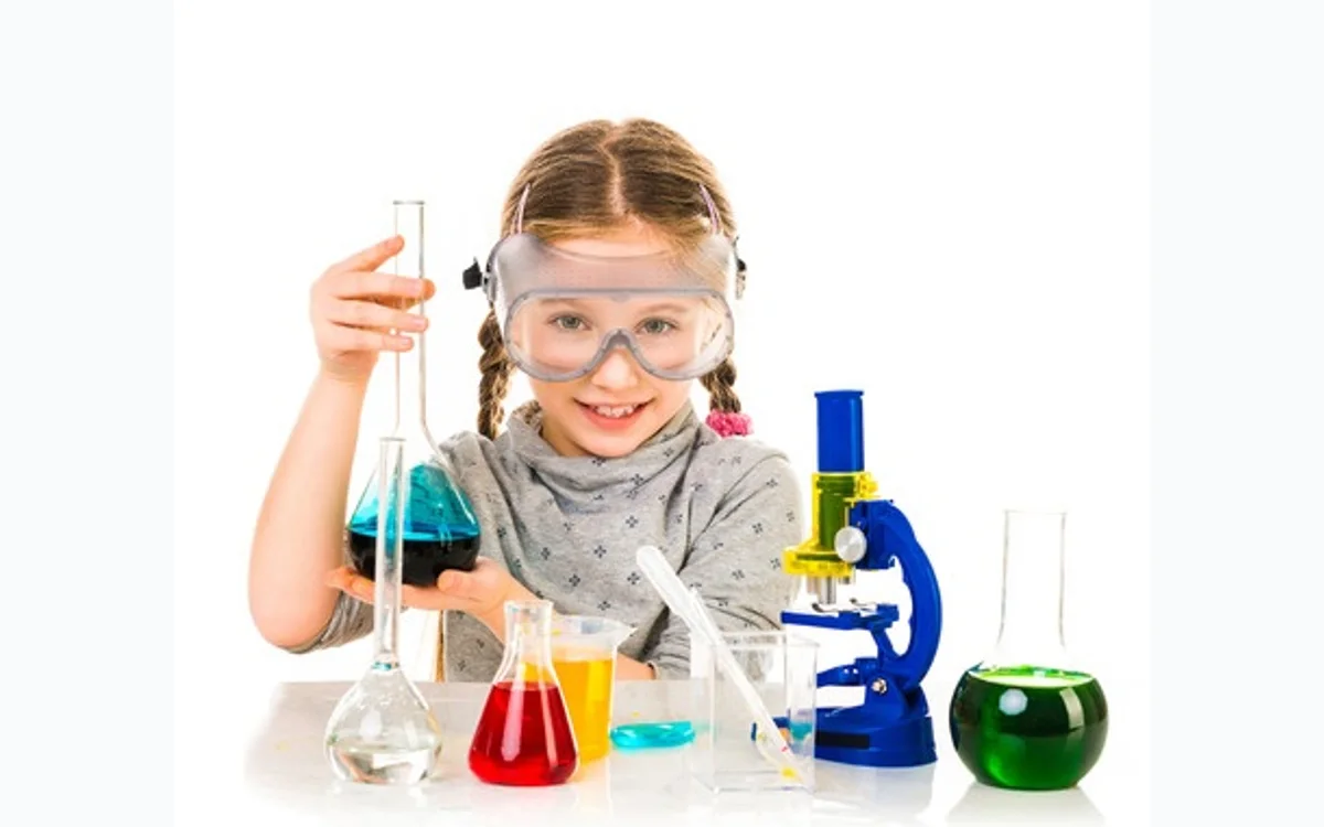 Student carrying out a chemistry experiment with Supercharged Science