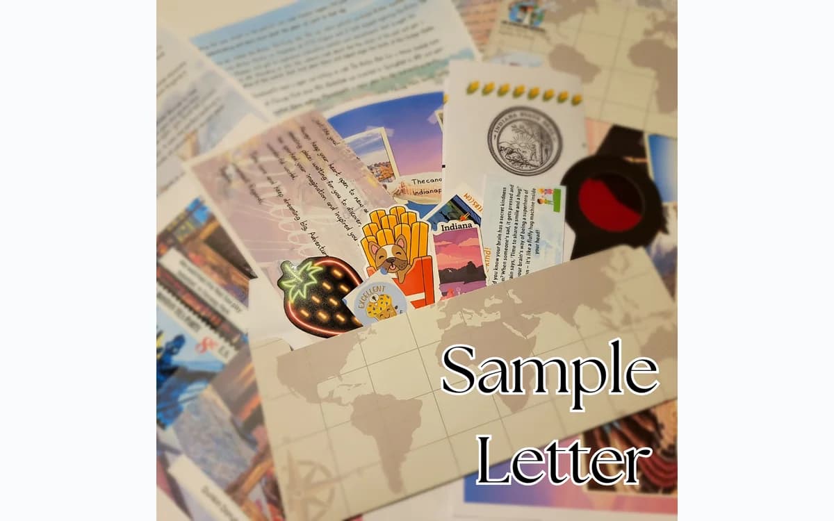 A sample personalized Adventure Letter