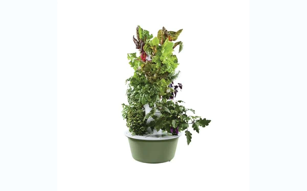 Tower Garden FLEX growing system with plants