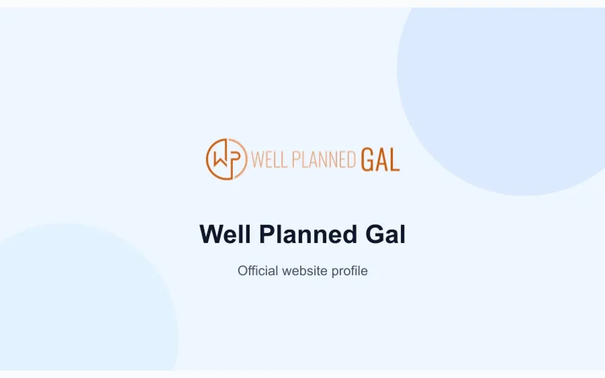 Well Planned Gal product or service visual